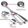 thumbnail image 7 of 3 Pack Ice Cream Scoop,Small/Medium/Large Cookie Scoop Set,Stainless Steel Dough Scoop,Cupcake Scoop,for Fruit Melon Balls Meatball Mashed Potatoes Muffin Making (Silver), 7 of 7