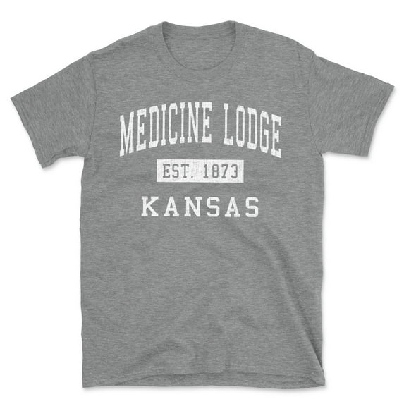 Medicine Lodge Kansas Classic Established Men's Cotton T-Shirt