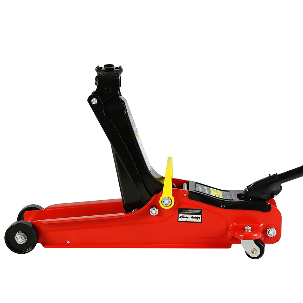 Low Profile Floor Jack, Heavy Duty Steel Racing Floor Jack with Single Piston Quick Lift Pump, 2 Ton (4000 lbs) Capacity, Lifting Range 3.3