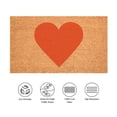 thumbnail image 3 of Calloway Mills 106732436 24 x 36 in. Heart Doormat, Orange, 3 of 8