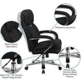 thumbnail image 6 of Emma + Oliver 24/7 500 lb. Big & Tall Black Fabric Ergonomic Office Chair with Loop Arms, 6 of 13