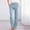 3-Light Blue, variant on Aoochasliy Womens Pants Plus Size Elastic Waist Long Straight Pants Casual Cotton and Linen Solid Drawstring