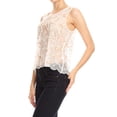 thumbnail image 3 of Feinuhan Womens Sheer Beaded Embroidered Sequin Mesh Sleeveless Tank Tops, 3 of 8