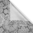 thumbnail image 6 of Ambesonne Floral Valance & Curtain, Hand Drawn Lines Curves, 55"x30", Black White, 6 of 6