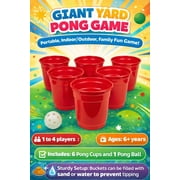 Gener8 Giant Yard Pong Game, Play Indoor or Outdoor - Recommended for Ages 6 Years and up.