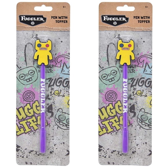 Fuggler Pen With Shaped Topper on Card, 2 PACK