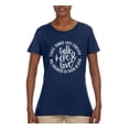 thumbnail image 2 of Wild Bobby Faith Hope & Love Three Things That Last Forever Inspirational/Christian Women Graphic Tee, Navy, 3X-Large, 2 of 6