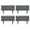 Grey, variant on JWCJ 4Pcs Grey Imitation Brick Garden Fence, 17.7x11.6 inch No-Dig Landscape Edging for Flower Beds, Weatherproof Plastic Decorative Border for Outdoor Yard and Pathway