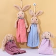 thumbnail image 2 of Naierhg Hand Towel Strong Water Absorption Comfortable Microfiber Cartoon Rabbit Design Hanging Coral Fleece Cleaning Cloth Household Supplies One Size H, 2 of 8