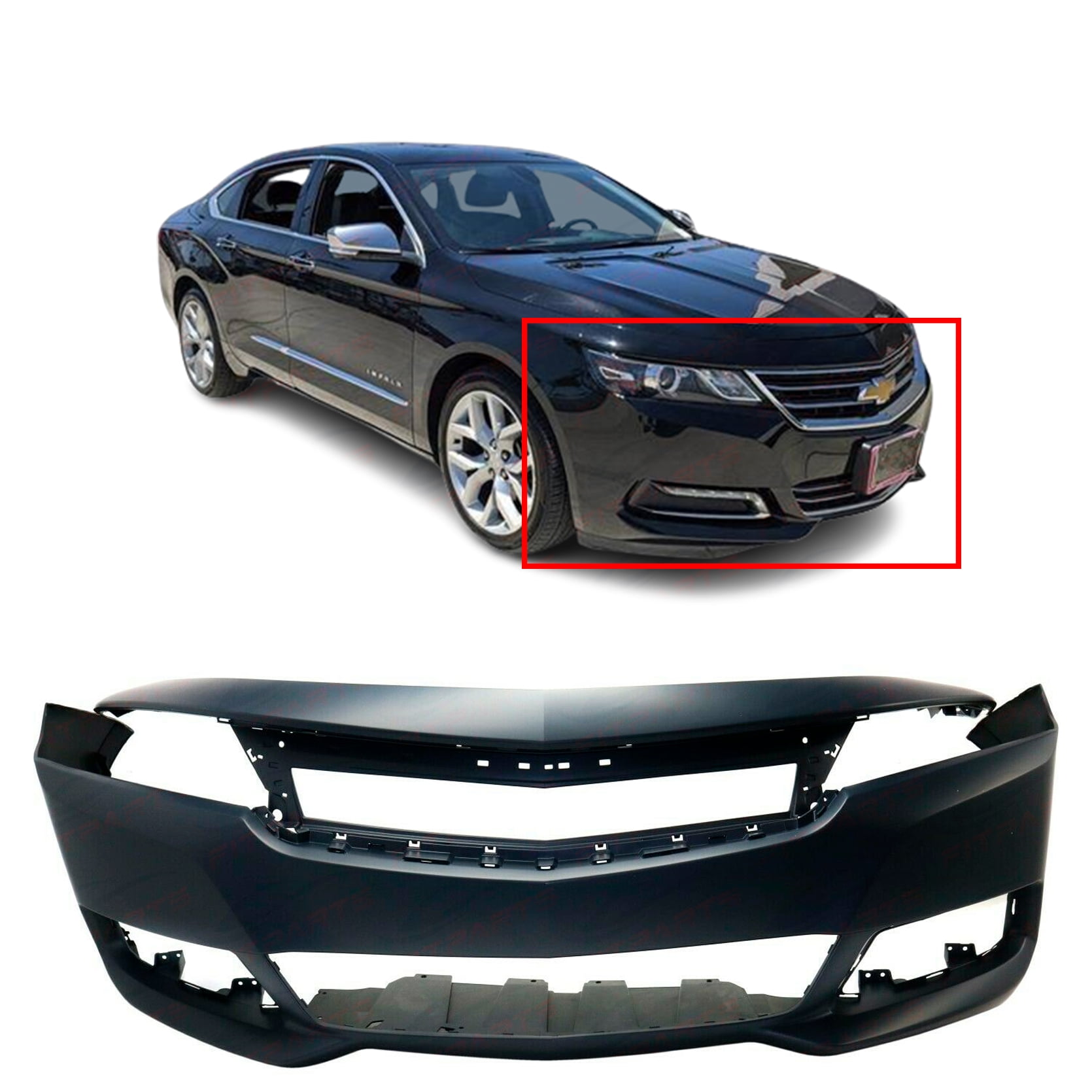 Front Bumper Cover For 2014 2018 Chevrolet Impala 3.6L Eco Type 2 LT LTZ Primed