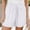 White, variant on USSUMA Athletic Shorts for Women Solid Color Elastic Band Loose And Simple Ribbed Mid Waist Lace-Up Shorts Leisure Loose Flowy Shrots Drawstring Wide Legs Semi Fit Summer Shorts Dark Gray Xl