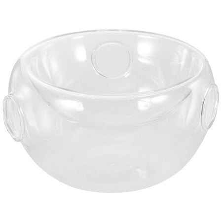 

1pc Dry Ice Creative Tableware Double Salad Transparent Bowl for Restaurant