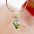 thumbnail image 6 of RYUJNDK Temperament Tulips Flower Pendant Necklace Sweet Elegant Collar Necklace Choker Temperament Neck Chain Fashion Jewelry, 6 of 18