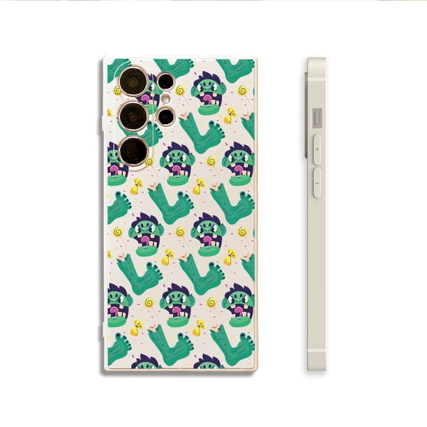 Añade un toque de diversión a tu iPhone con una vibrante funda de goma TPU con estampado de dibujos animados para una máxima protección.