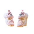 thumbnail image 4 of Kids Breathable Mesh Casual Sneakers Boys Girls Hook & Loop Non Slip Soft Sole Outdoor Walking Athletic Shoes Pink 22, 4 of 6