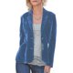 thumbnail image 1 of Chaqueta de Terciopelo para Mujer, Informal, con Solapa Abotonada, Larga, Cárdigan, Traje de Negocios, Abrigo con Bolsillos. Azul S, 1 of 3