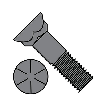 

3/4-10X2 Grade 8 Plow Bolt With Number 3 Flat Head Plain (Pack Qty 150) BC-7532BP8