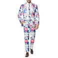 thumbnail image 5 of YAYUBA Mens Heart Suit Valentines Day Slim Fit Printed Blazer and Pants Love Costume 2 Piece Outfit for Party and Wedding, 5 of 6