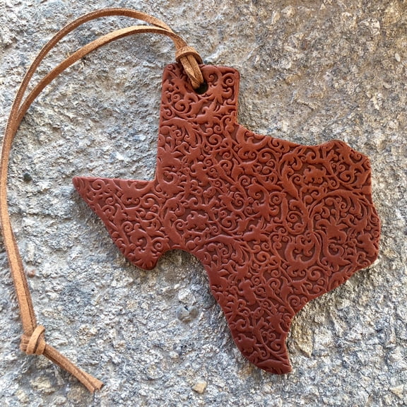 Air Flair |Car Leather Air Freshener | Scroll | Texas Shape Leather Scent