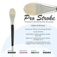 thumbnail image 2 of Creative Mark Pro Stroke Premium White Chungking Hog Bristle Artist Paint Brush - Filbert # 20 - Natural Bristle Brush w/ Great Control Suitable for Oils, Watercolors, Acrylics, Alkyds, Caseins, 2 of 7
