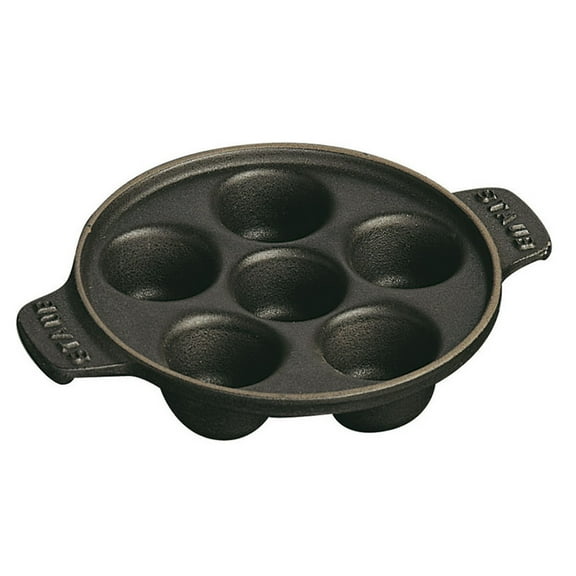 Staub Cast Iron 5.75" Escargot Dish with 6 holes - Matte Black
