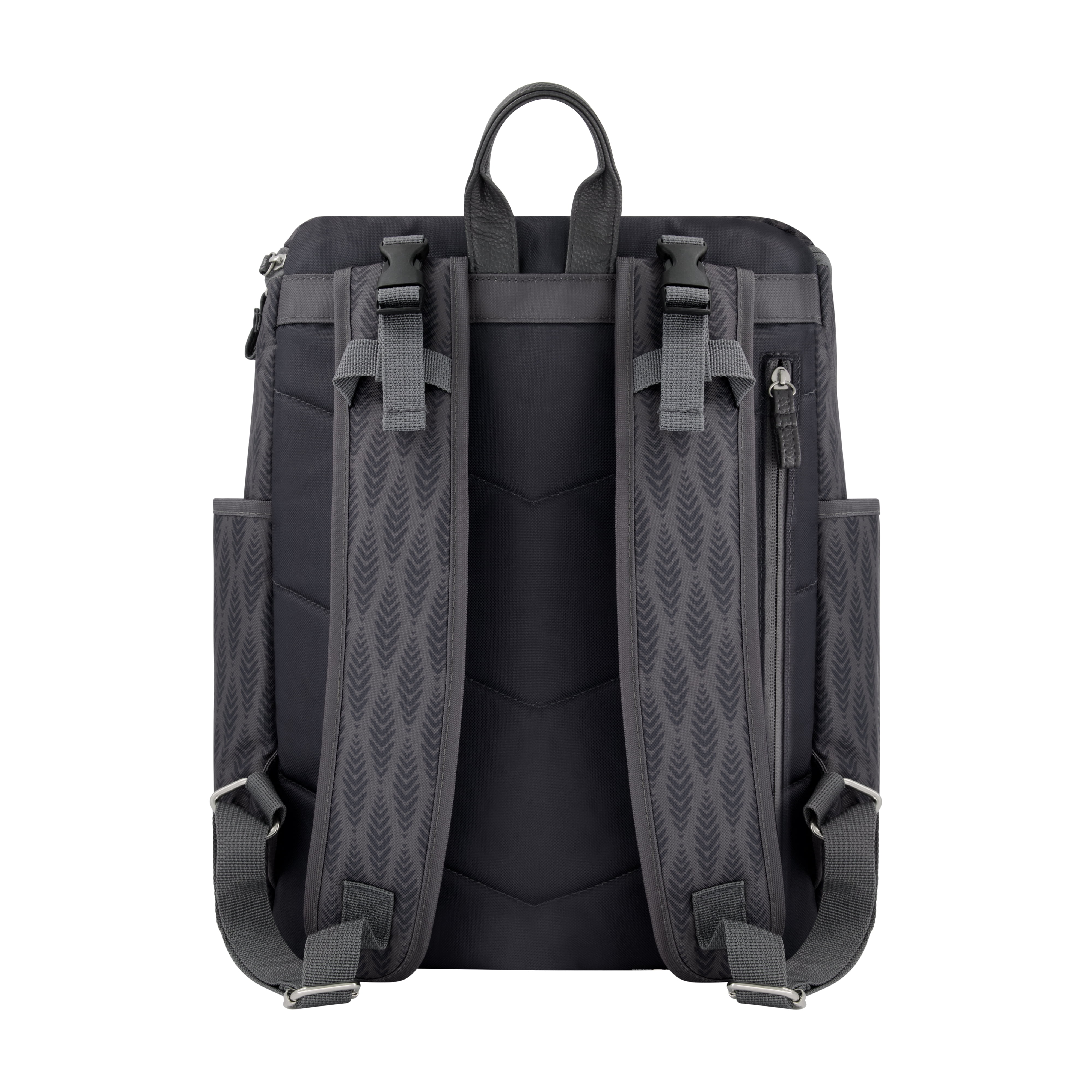 Cudlie Sustainable Baby Diaper Bag Backpack, Large Maternity Hospital & Travel Essentials Organizer Top Open Back Pack, Mom & Dad Diaperbag, Black made from recycled materials.
