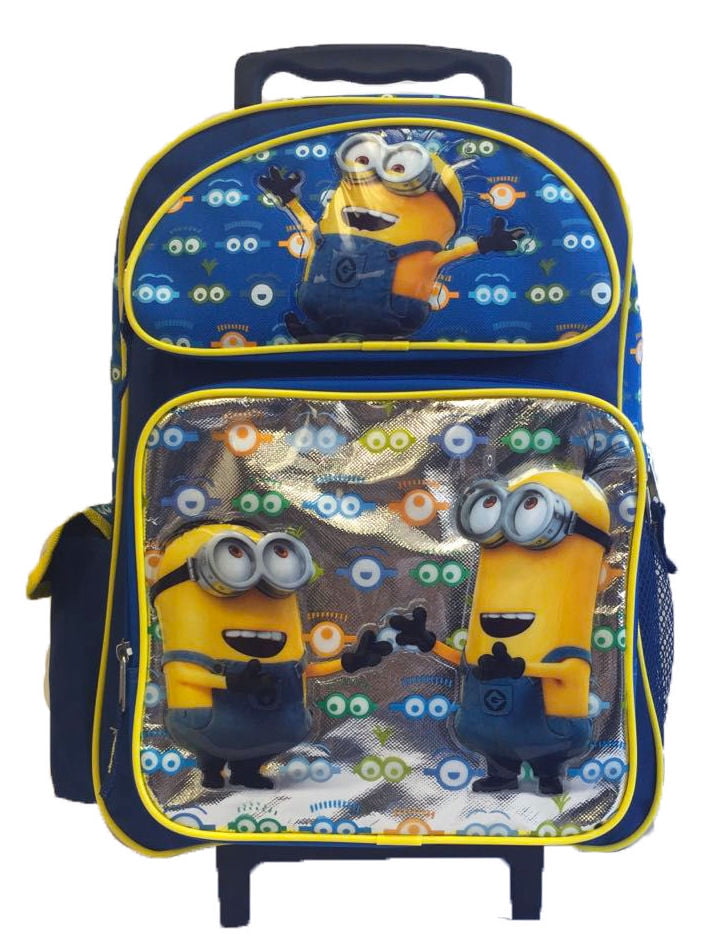 Despicable Me Minions 3 12/" inches Canvas Blue Rolling Backpack Licensed NEW