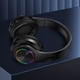 thumbnail image 3 of Auriculares LED negros plegables con Bluetooth 5.0, subwoofer, micrófono integrado, llamada inalámbrica, cancelación de ruido estéreo, almohadillas suaves, 3 of 4