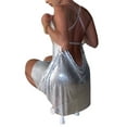 thumbnail image 6 of Caitzr Womens Sexy Shiny Sequins Prom Party Dress Spaghetti Strap Sleeveless Backless Club Disco Dance Mini Dresses, 6 of 8