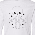 thumbnail image 4 of Inktastic Happy Halloween Spooky Skeleton and Stars Long Sleeve Youth T-Shirt, 4 of 5