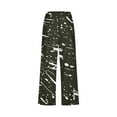 thumbnail image 5 of Plebaso Women's Capris Pants Printed Elastic Waist Drawstring Straight Wide Leg Pants Ladies Casual Loose Trousers, 5 of 5