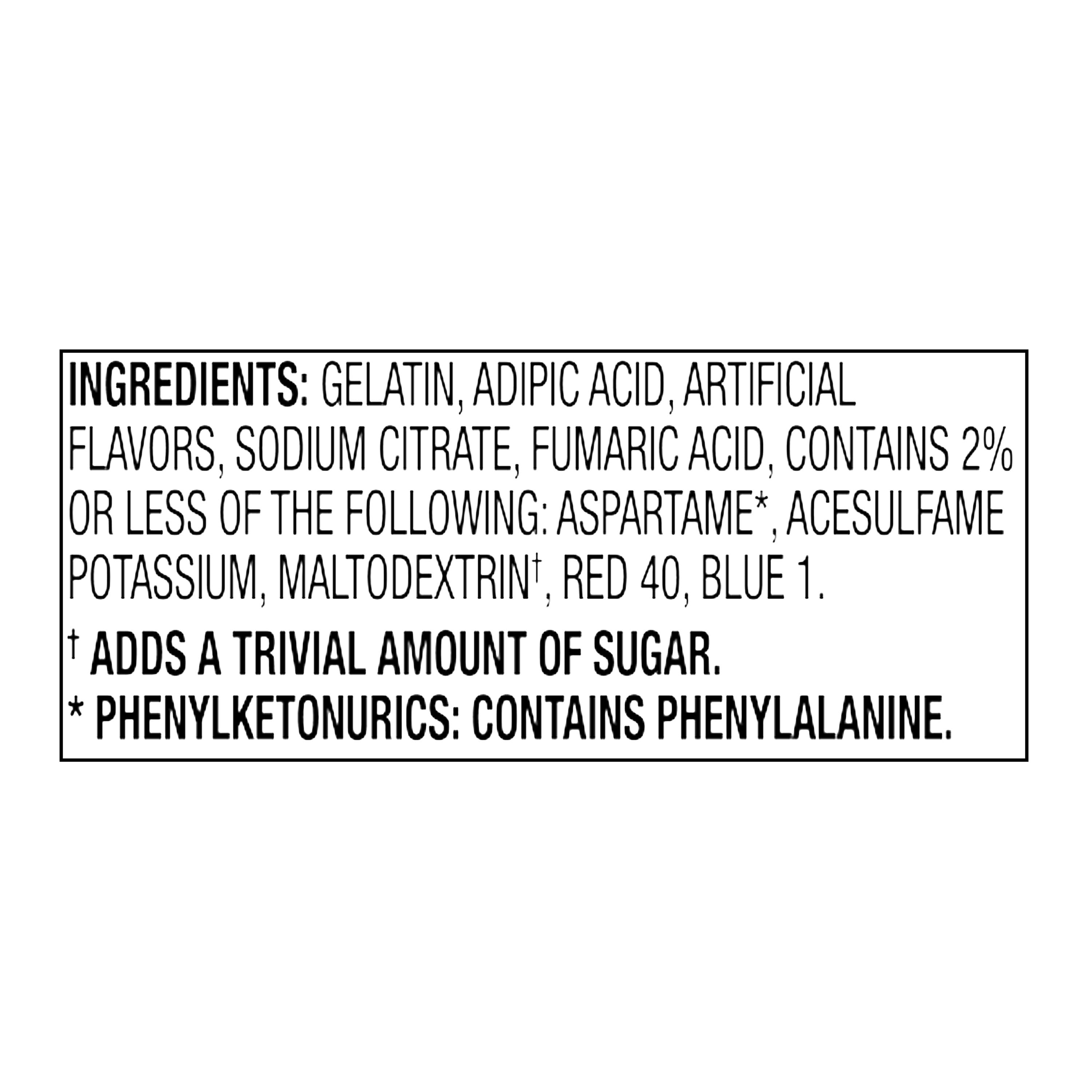 Great Value Sugar Free Raspberry Gelatin Dessert, 0.3 oz