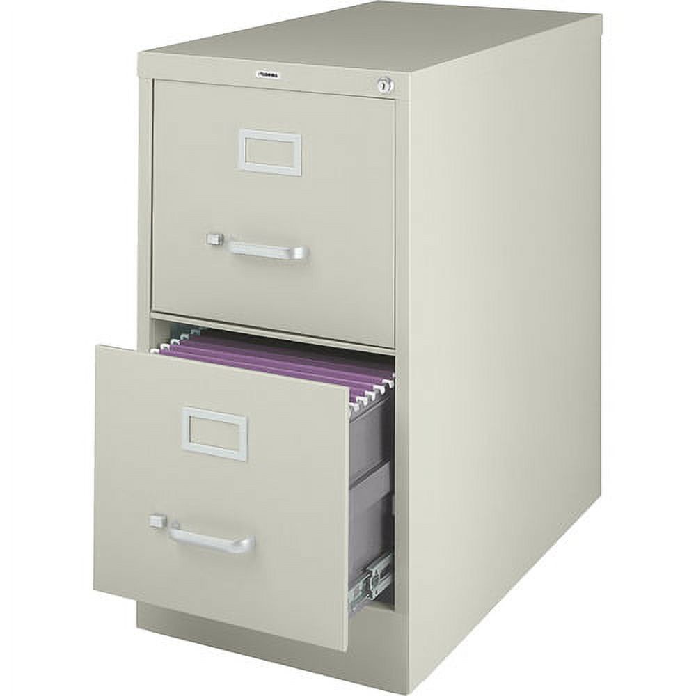 Lorell® 2-Drawer Vertical File, w/ Lock, 15"x25"x28-3/8", Putty (LLR60655) - image 3 of 6