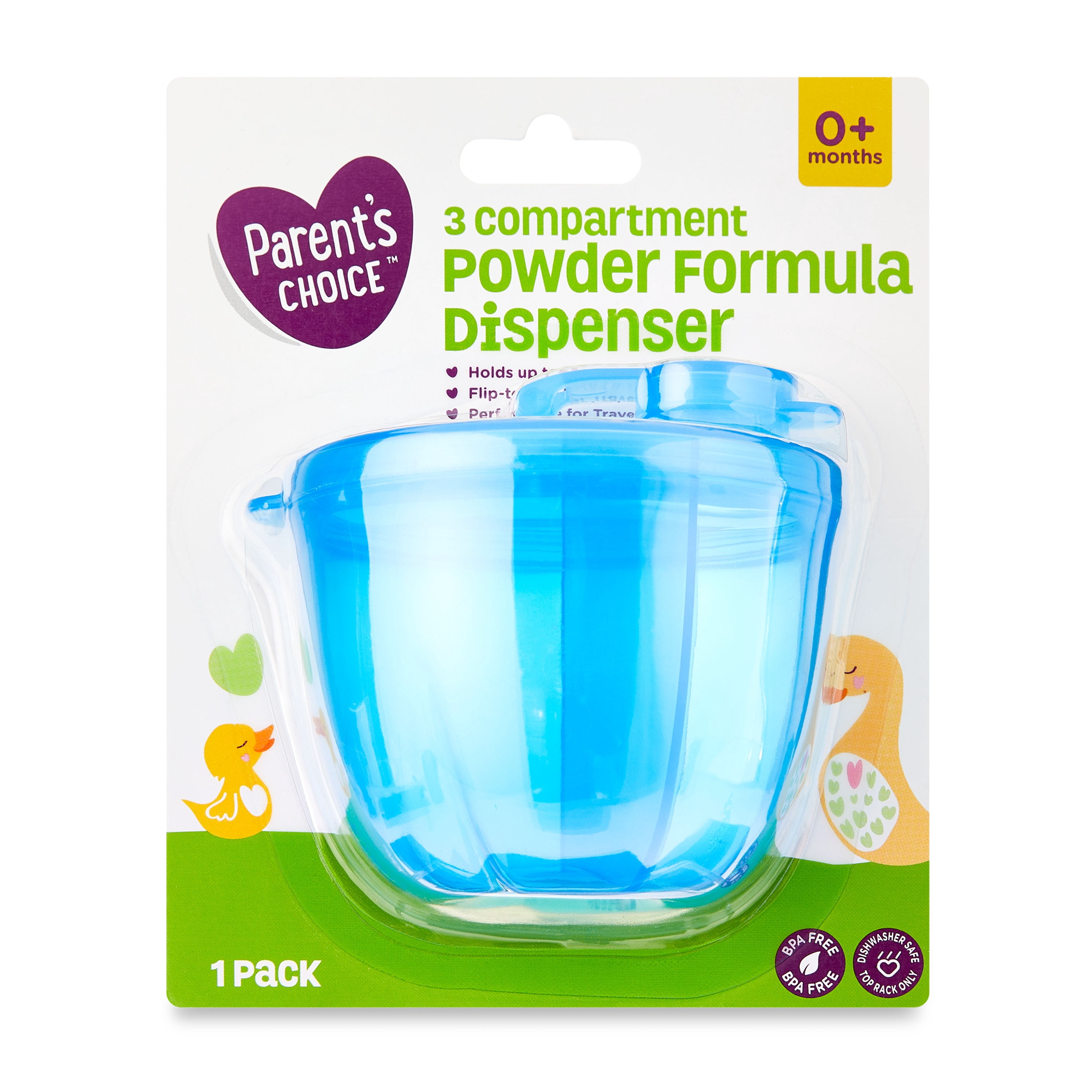 Parent's Choice 3 Compartment Powder Formula Dispenser, 1 Count