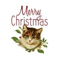 thumbnail image 2 of Kimberly, Allen 12x12 Gold Ornate Wood Framed with Double Matting Museum Art Print Titled - Cat Christmas 4, 2 of 4