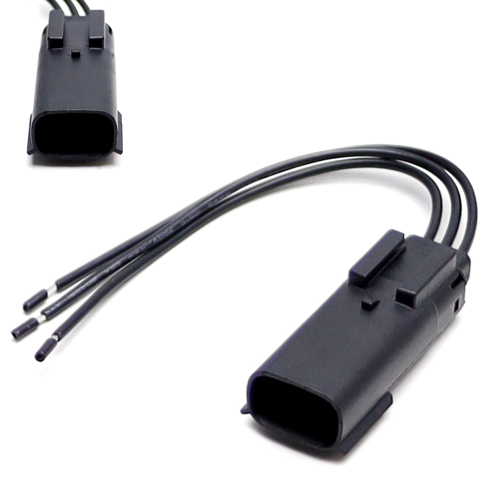 One Pair 3-Pin MX150 Male Connector Adapter w/ 5-Inch Wire Leads Pigtail, 12V 22A Multi-Purpose Electrical Connector Wire Harness