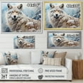 thumbnail image 4 of Designart "Wolf Winters Beauty " Animals Floater Framed Wall Decor, 4 of 7