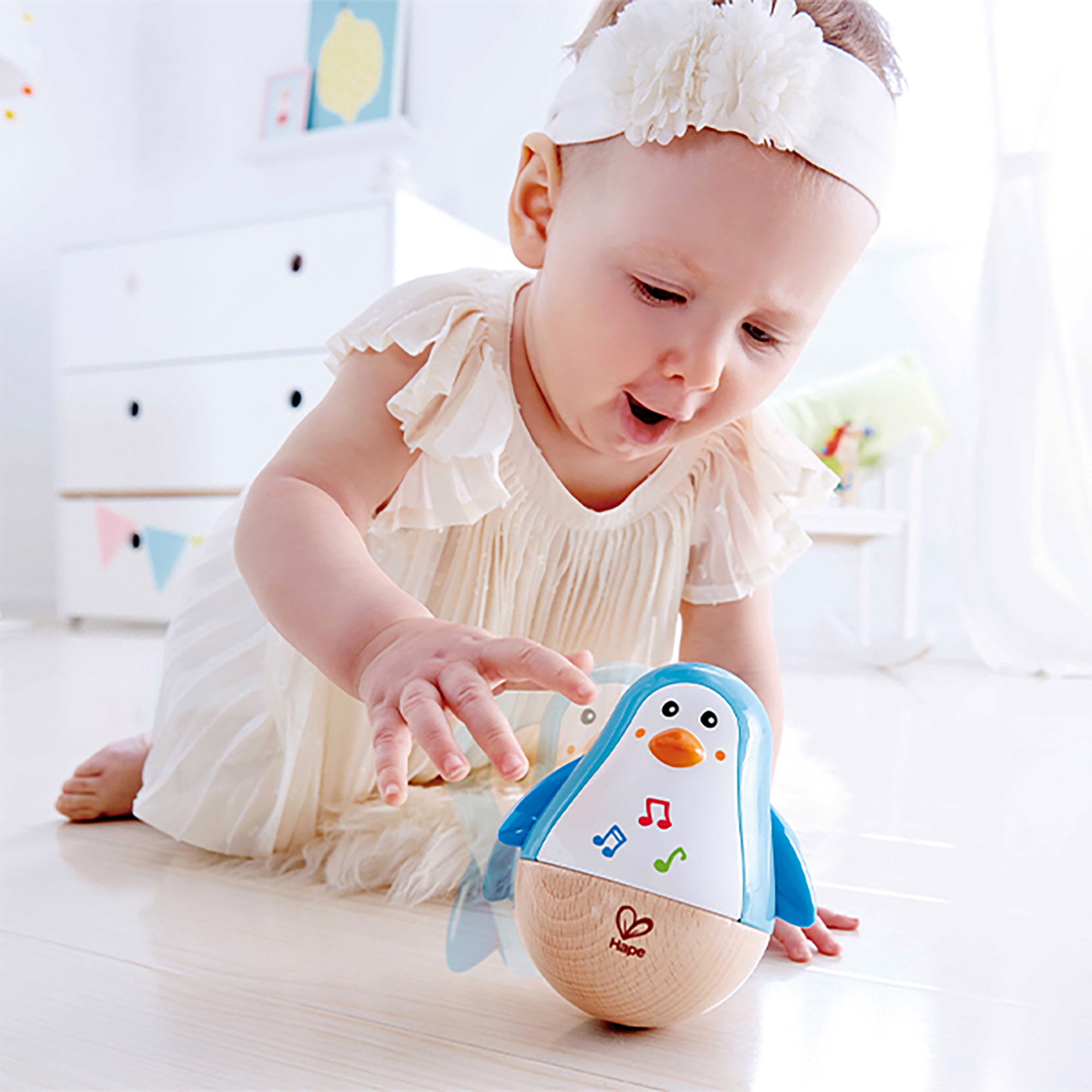 Hape: Penguin Musical Wobbler W/ Tinkling Sounds & Moving Arms As It Waddles - image 4 of 7