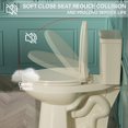 thumbnail image 2 of TICOZE Elongated Tall Toilet 17 Inch, ADA High Toilets for Bathroom, Chair Height, Comfort Bowl Heigh 17", Single Flush 1.28 GPF, Bone Color, for Seniors, Handicapped, Tallor, Pregnant, Patients, 2 of 9