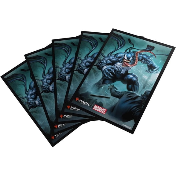 Gamegenic Magic: The Gathering Marvel's Spider-Man Premium Art Sleeves - Venom - 105 Matte Textured Card Sleeves with Full-Color Artwork, Tournament-Ready & Plastic-Free Packaging
