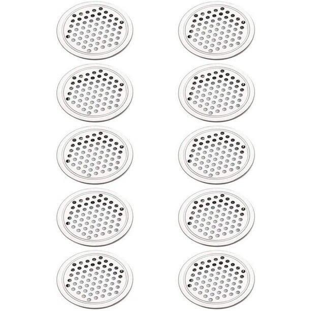 20 Piezas Rejilla de Ventilación Redonda de Acero Inoxidable Cubierta de Rejilla de Ventilación Círculo para Gabinete Armario Ventilación de Aire de Escape Rejilla de Escape para Muebles de Cocina