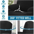 thumbnail image 6 of H.VERSAILTEX Stretch Electric Power Lift Recliner Chair Cover with Side Pocket, Soft Thick Jacquard(Single Seat, Black), 6 of 7