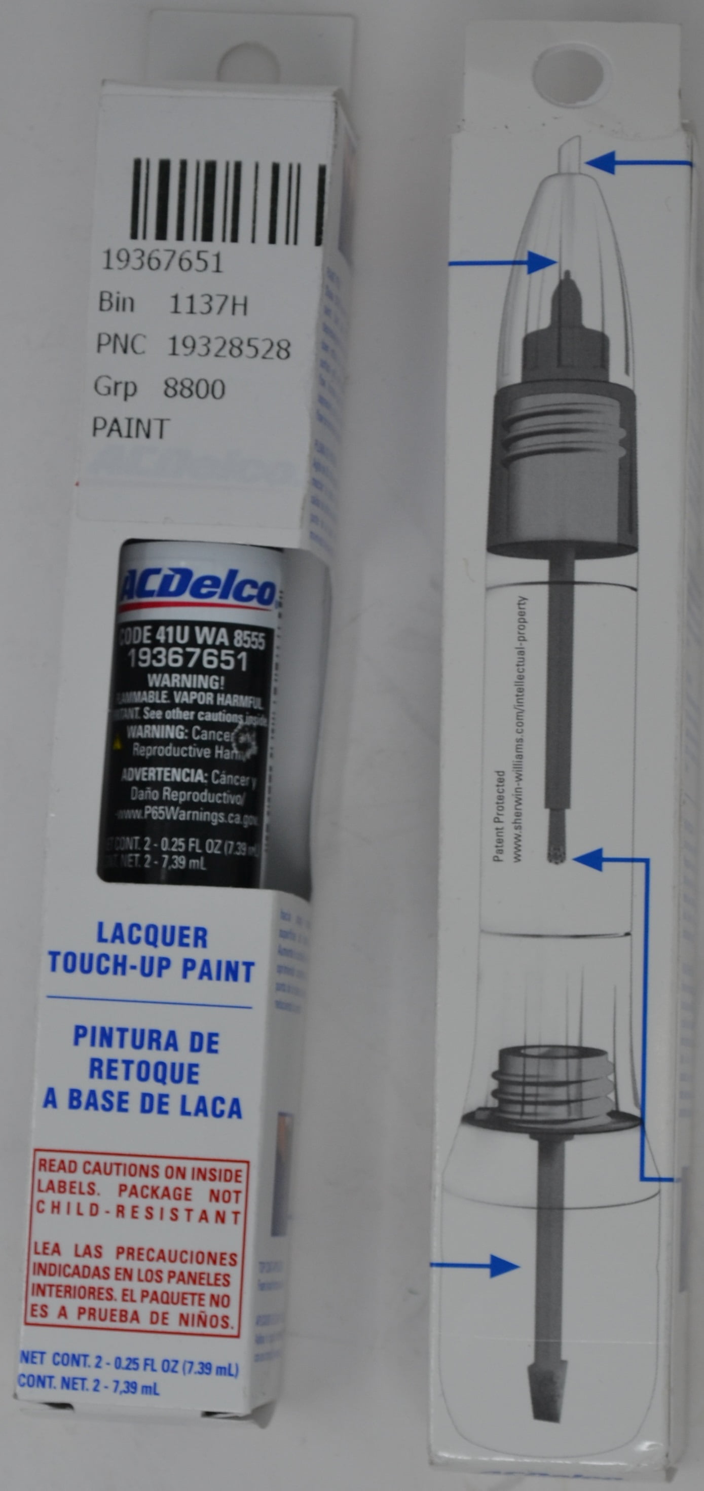 OEM Genuine GM ACDelco 4 in1 Touch Up Paint CODE 41U WA8555 BLACK