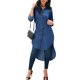 thumbnail image 2 of Blusa de camiseta irregular de manga larga con un solo pecho para mujer (Azul oscuro XL) Likrtyny Para estrenar, 2 of 7