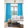 thumbnail image 2 of Gorgeous Home Linen 1 Piece Mira Faux Silk Semi-Sheer Bronze Grommet Curtain 55" x 95" Turquoise, 2 of 5