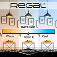 thumbnail image 4 of Regal LED A19 Light Bulb 5000K Daylight 800-Lumen, 9-Watt (60-Watt Equivalent), E26 Base, 5000 Kelvin, Day Light, 5-Pack, Non-Dimmable, 4 of 6