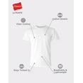 thumbnail image 2 of Hanes Ultimate Undershirt 4-Pack T-Shirt Mens Comfort Fit Stretch Crewneck White, 2 of 6