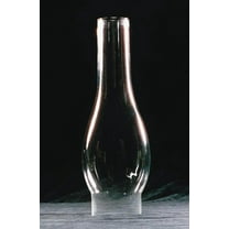 Clear Glass Lamp Chimney, Oval Replacement Hurricane Globe Measures 2 1/2 Inch Diameter Base x 10 Inches High for Oil or Kerosene Lanterns