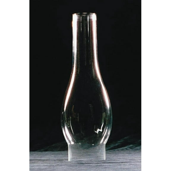 Clear Glass Lamp Chimney, Oval Replacement Hurricane Globe Measures 2 1/2 Inch Diameter Base x 10 Inches High for Oil or Kerosene Lanterns