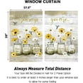 thumbnail image 5 of Yellow Floral Kitchen Window Curtains 27.5 x 39 Inch Small Short Mini Cafe Rod Pocket Farmhouse Rustic Country Daisy Living Bedroom Room Home Treatment Set of 2 Curtain Panels Drapes Tiers, 5 of 6